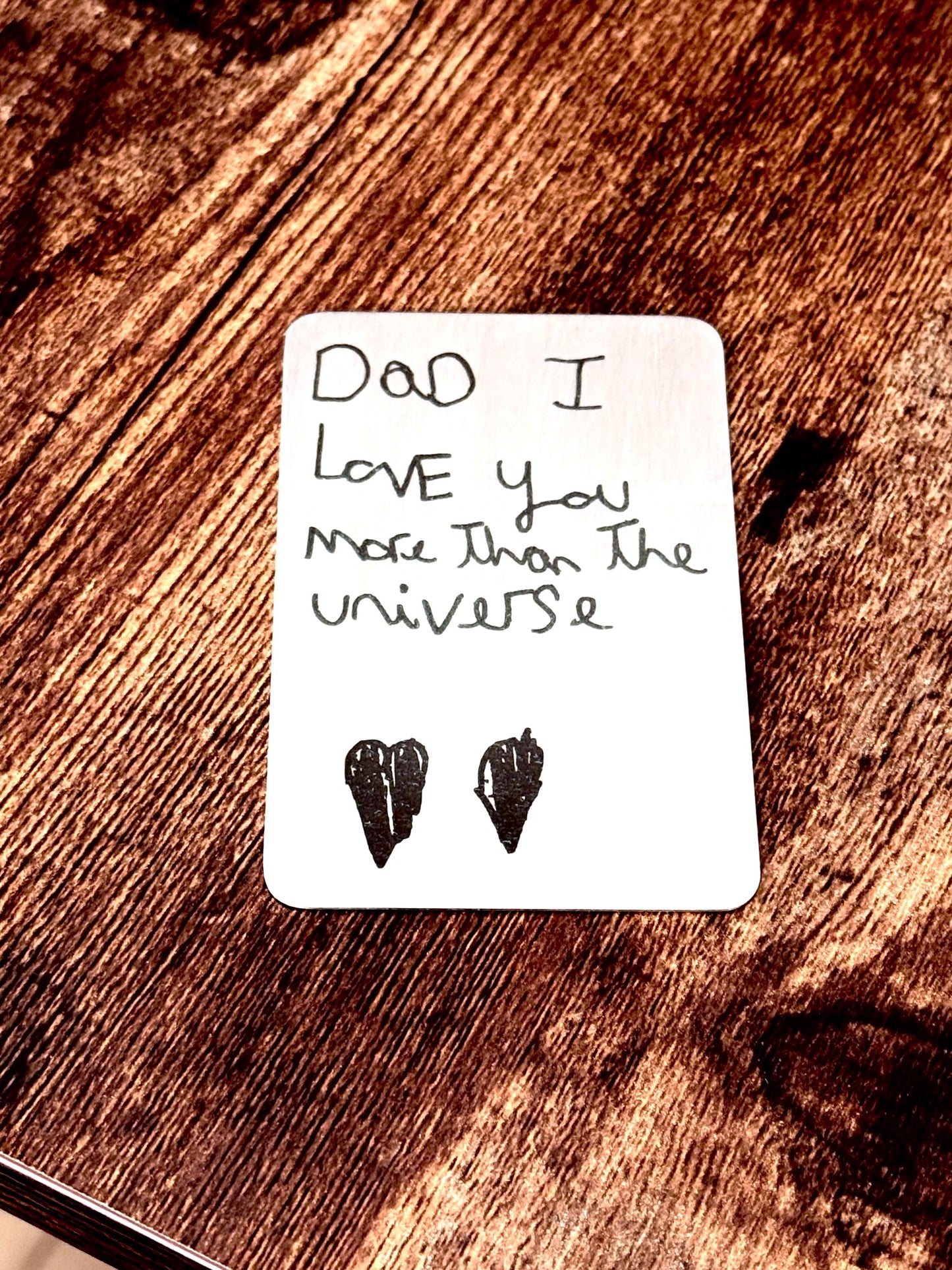 Personalised Handwriting Engraved Wallet Card - Stainless Steel Gift